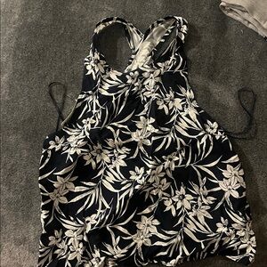 Madewell Black and White Floral Camisole